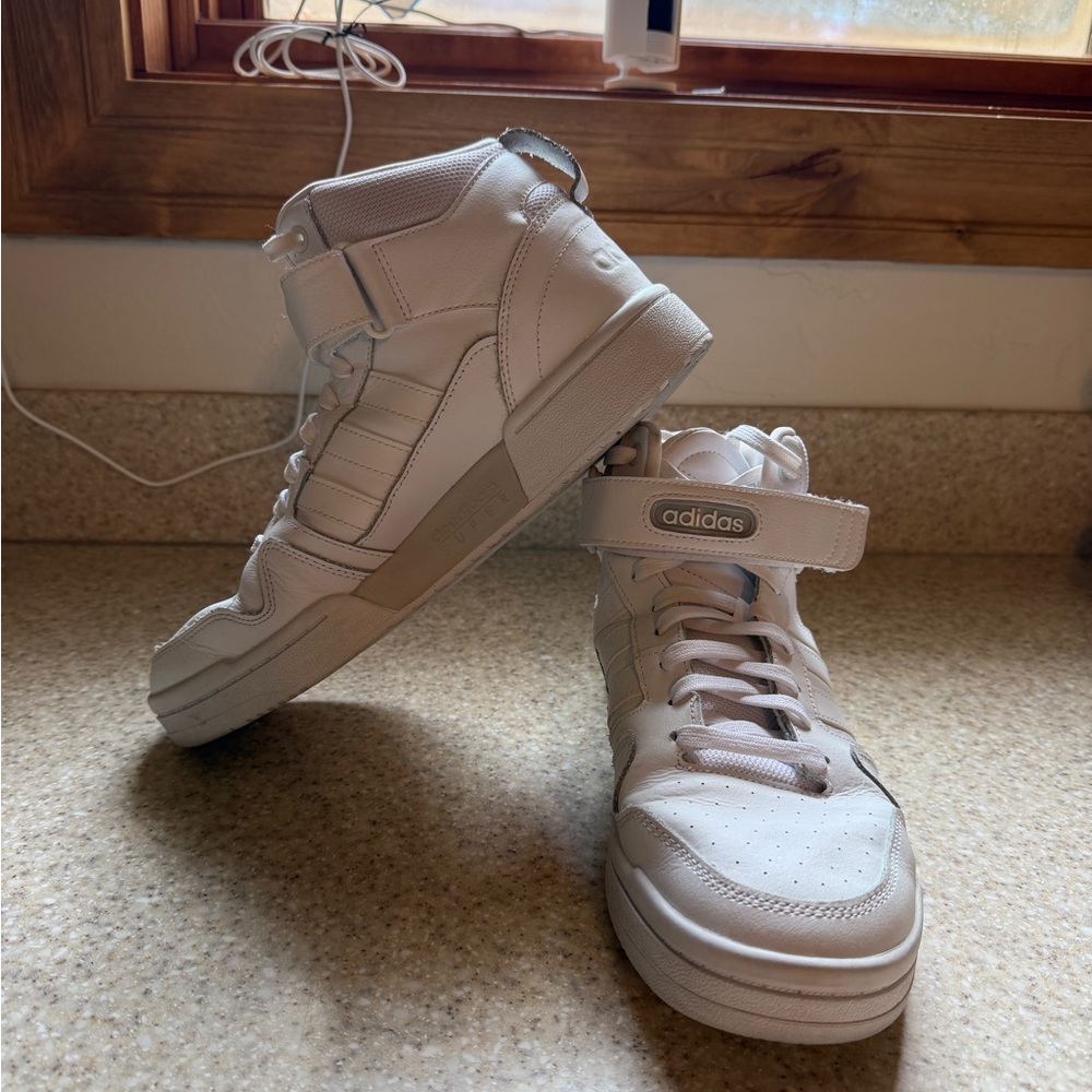 adidas Women’s White High-Top Strap Sneakers